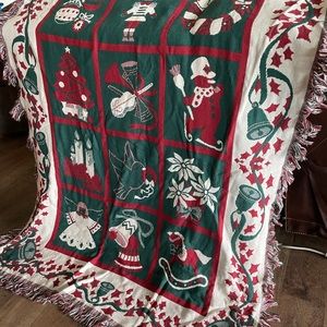Goodwin Weavers Christmas Tapestry Throw Blanket 68 X 47 Rare Collectors